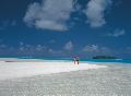 Sandinsel in der Lagune von Aitutaki